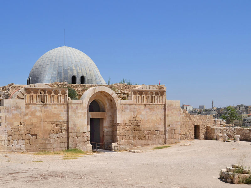 Umayyad Palace at the Amman Citadel. The Citadel is a a national historic site and the archaeological museum is in the center of downtown Amman, Jordan. (Shutterstock/ File)