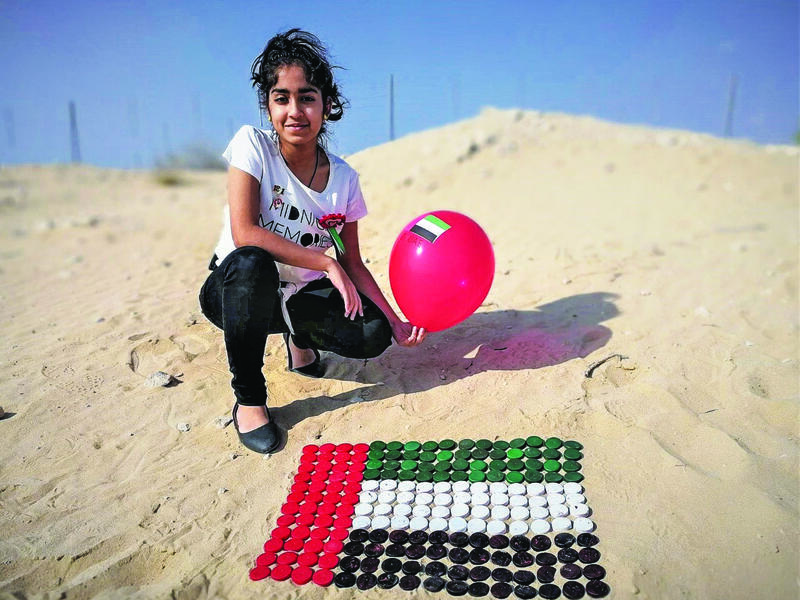 Neola Castelino, a Grade 9 student of Our Own English High School, Sharjah, has been making artworks using various recyclables for the last few years. (Khaleej Times)
