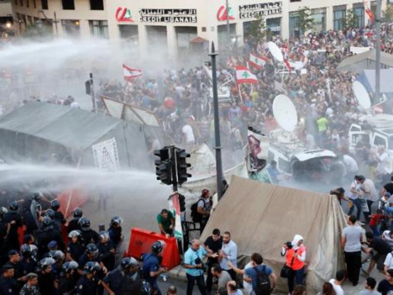 One out of five people planning to stay at Le Grey Hotel in Beirut canceled reservations due to street riots and security concerns. (AFP/File)