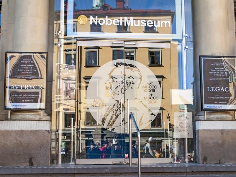 The main entrance to the Nobel Museum in central Stockholm  (Shutterstock/File Photo)