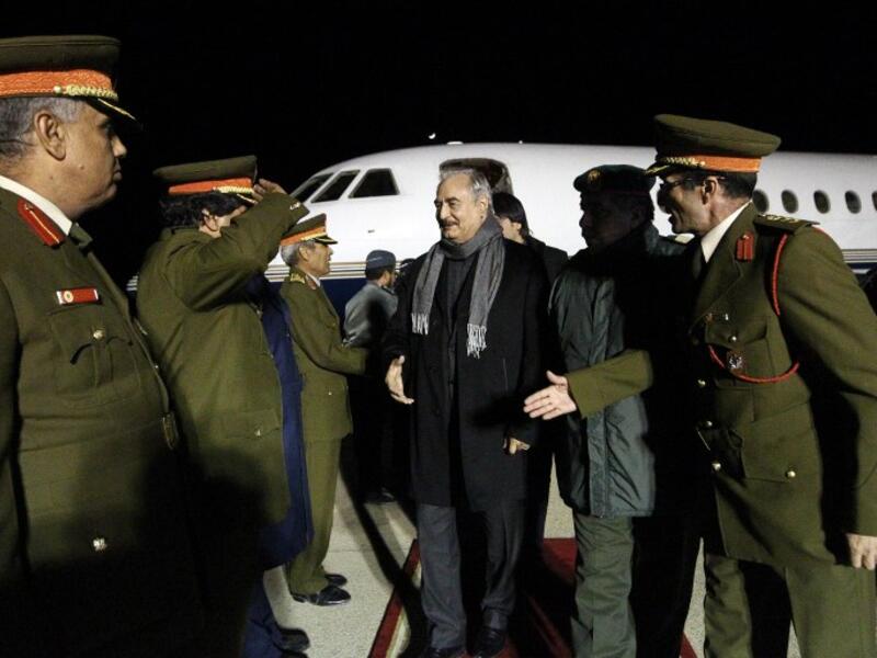 Field Marshal Khalifa Haftar heads the army allied to the parliament in eastern Libya, opposed by the UN-backed government in Tripoli. (AFP/File)