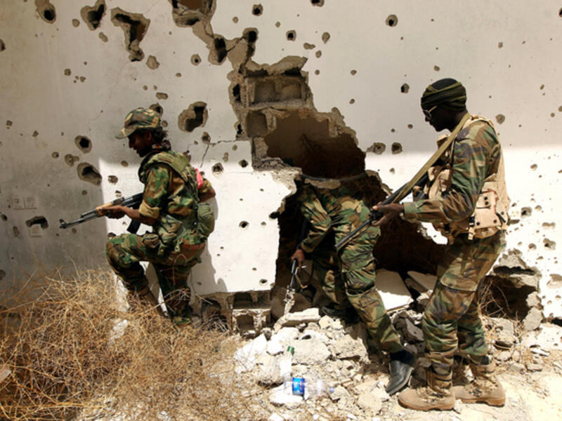 Libyan forces patrol in Benghazi  April 19, 2016. (AFP/File)