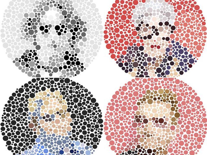 Can you recognize the four celebrities behind the dots (Twitter)