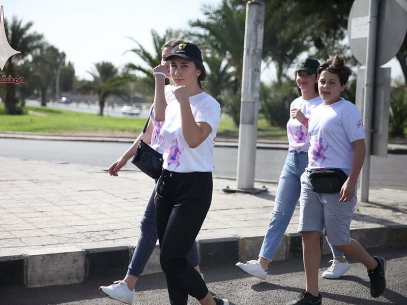 “Because you are stronger than cancer” marathon to increase breast cancer awareness and promote early detection, Damascus, Syria. (Twitter)