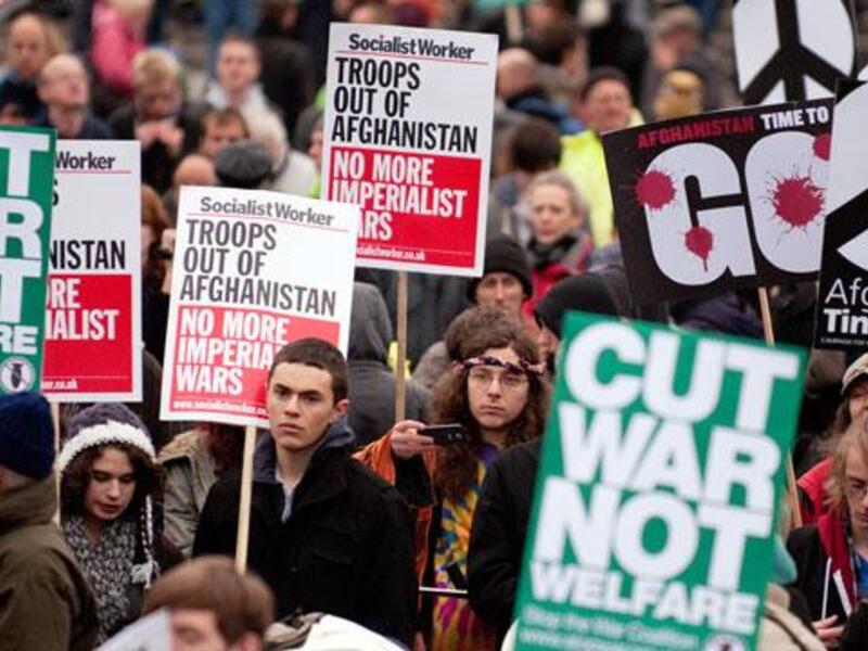 Stop The War gained widespread popularity through opposition to war in Iraq and Afghanistan (AFP/File)