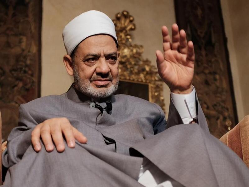 Egyptian grand Imam of al-Azhar, Sheikh Ahmed el-Tayeb gives an interview to Agence France Presse on June 9, 2015 in Florence. (AFP/Alberto Pizzoli)
