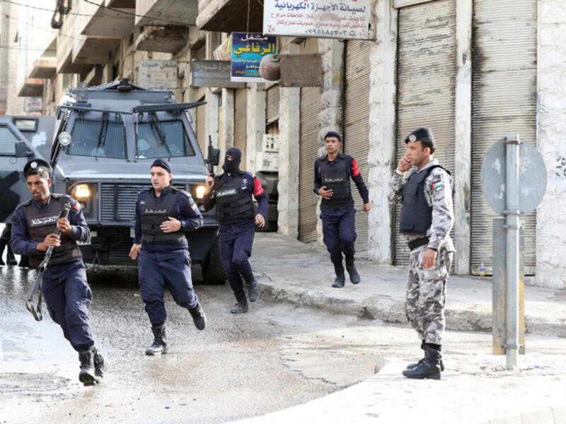 Jordanian security forces are seen during clashes with a militant cell in Irbid in March 2016. (AFP/File)