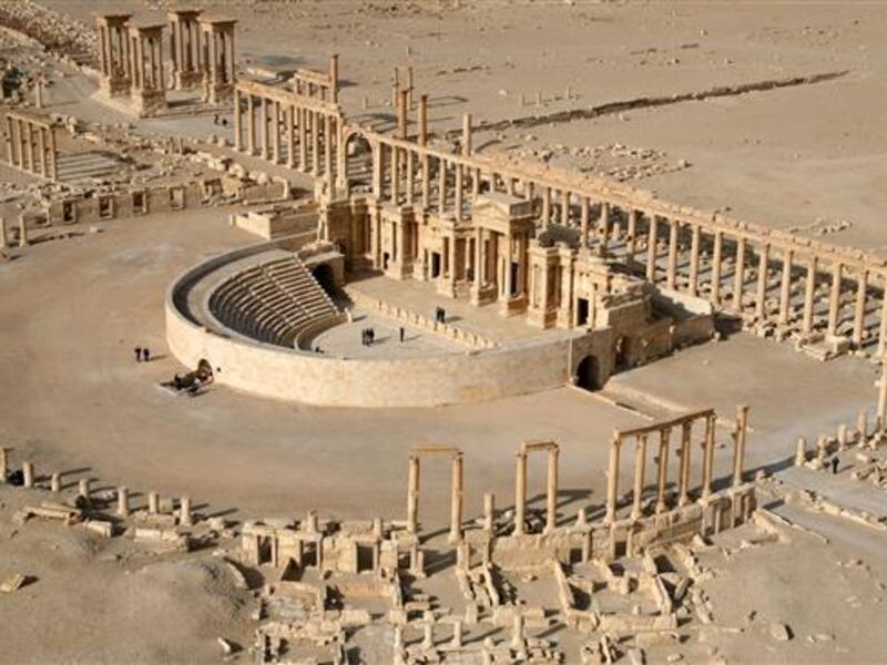 This AFP file picture taken on January 13, 2009 shows a part of the ancient ruins of Palmyra. (AFP/File)