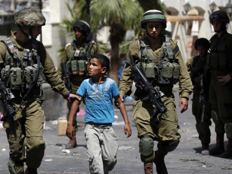 Arrests of Palestinian children have been dramatically increasing each year (AFP)
