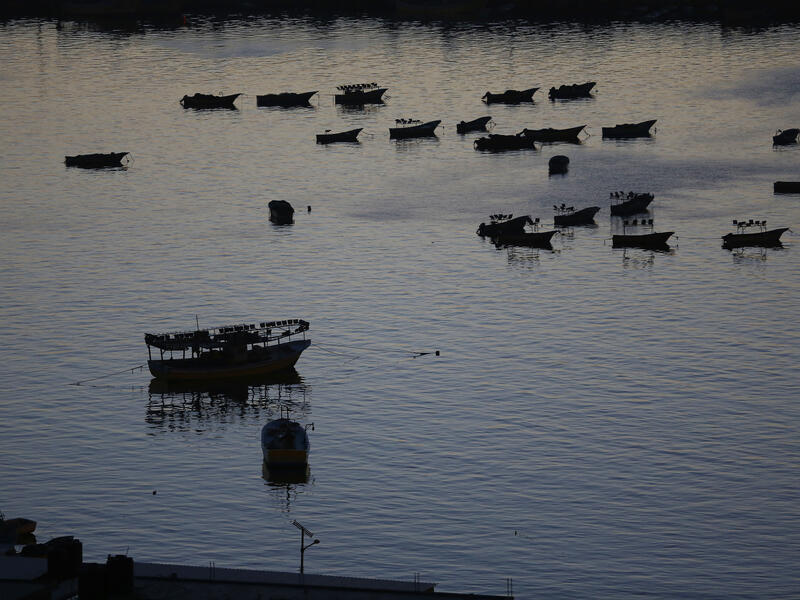 About 4,000 fishermen work off the coastal strip, more than half of whom live below the poverty line. (AFP)
