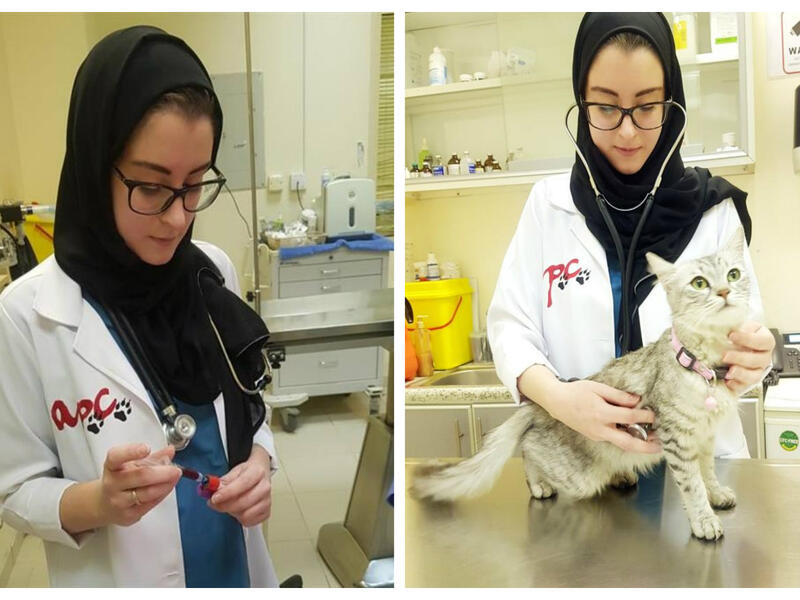 نور عزت فطايرجي: أول طبيبة بيطرية بالسعودية، استطاعت تحقيق حلمها وهو العمل بمجال الطب البيطري بعد أن حصلت على شهادة البكالوريوس في الطب والجراحة البيطرية عام 2016 من جامعة العلوم والتكنولوجيا الأردنية.