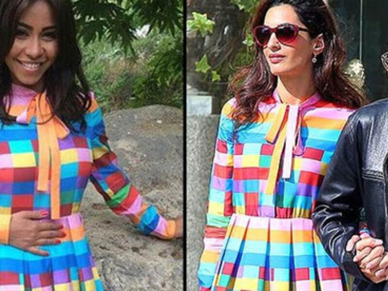 أطلت المحامية الحقوقية أمل علم الدين، برفقة زوجها الفنان العالمي جورج كلوني، بفستان من تصميم “فلانتينو”، وهو المعروف بقوس قزح، والذي سبقتها الفنانة المصرية شيرين عبدالوهاب بارتدائه بعام كامل في مسلسل “طريقي”.