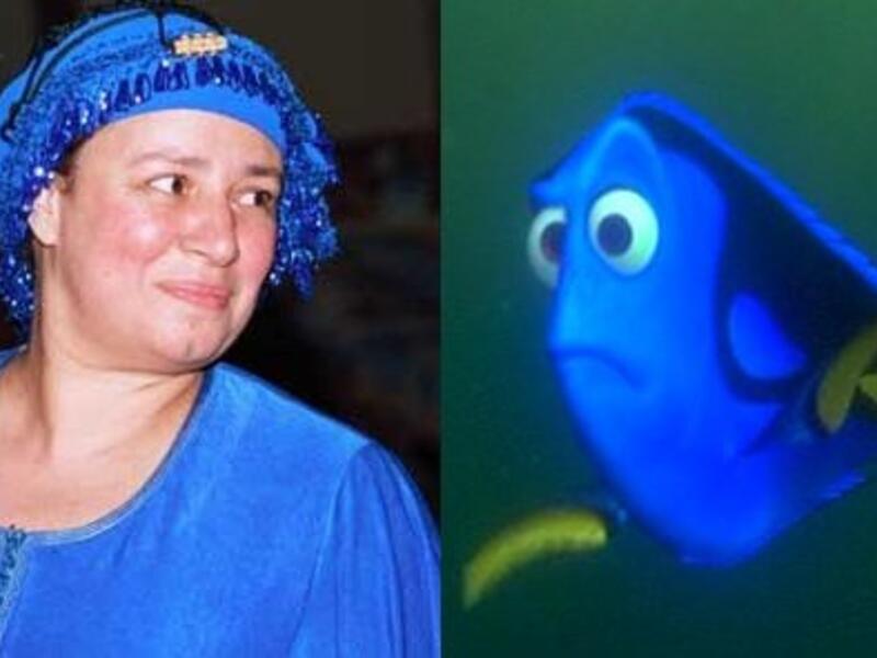 النجمة عبلة كامل والتي قدمت واحدة من أشهر شخصيات ديزني، شخصية دوري في فيلم البحث عن نيمو.
