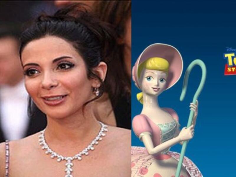 منى زكي والتى لعبت شخصية بو بيب في فيلم حكاية لعبة، وشخصية الأميرة كيدا من فيلم أطلانتس القارة المفقودة.
