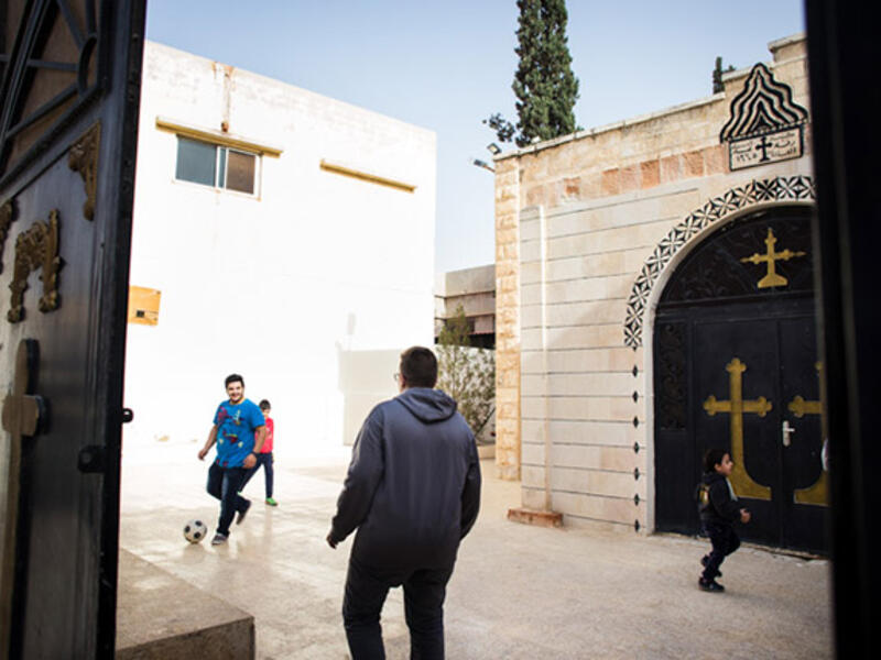 This Orthodox church in Mafraq opened its doors to help Syrian refugees living in the community. Though their congregation is made up mostly of Jordanians, the priest decided to start educational programs to help all the kids in the town - whether Muslim or Christian - keep up with their education.
