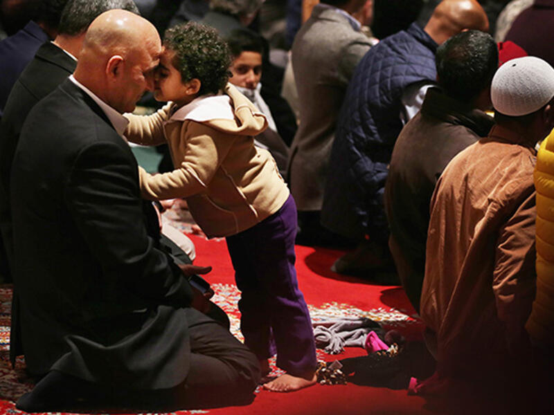In a historic service, Muslims participate in a Friday prayer November 14, 2014 held at the National cathedral in Washington DC for the first time. The special prayer service was held in a show of interfaith solidarity for religious minorities under attack in the Middle East.