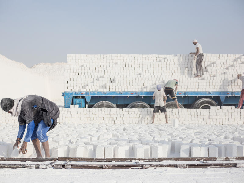 Egypt limestone workers