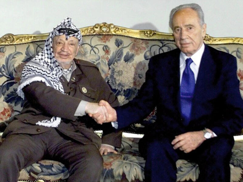 Yaser arafat Shimon peres 