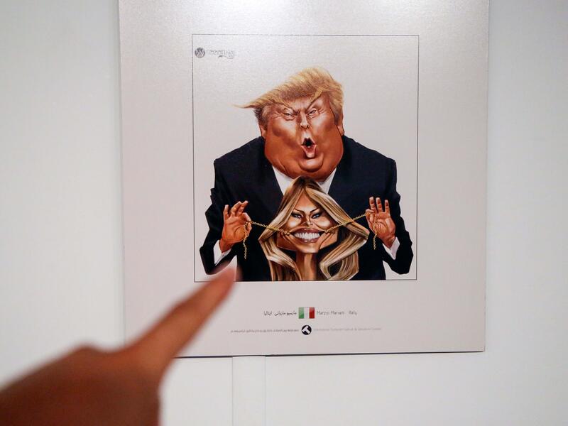 This Italian entry points to Trump's seemingly staged relationship with his wife, Melania. (AFP) 
