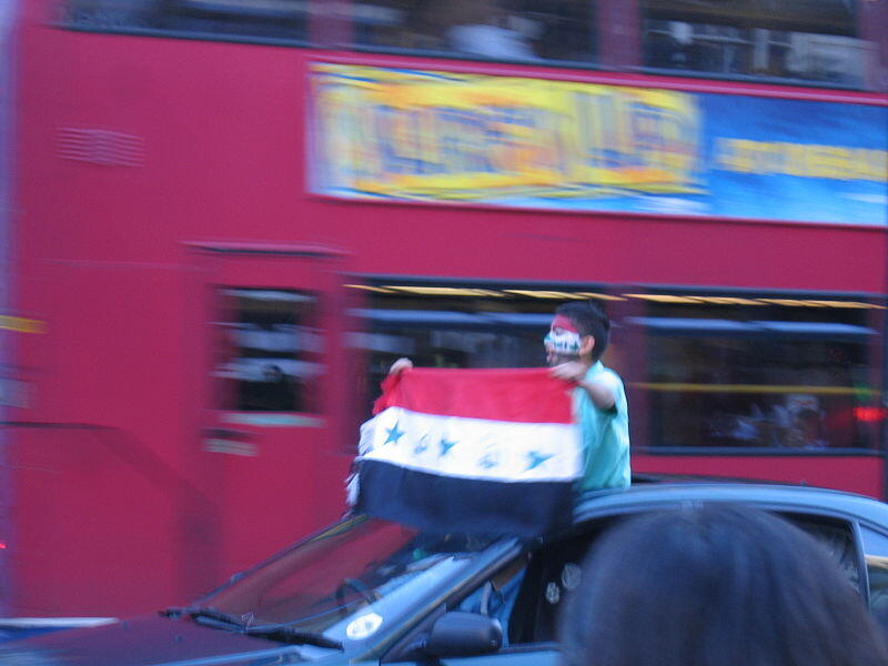 An Iraqi celebrates in London