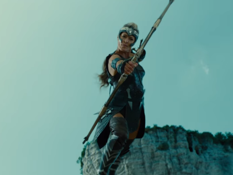 Israeli actress fights fiercely in teaser footage for the upcoming Warner Bros. flick. (YouTube)