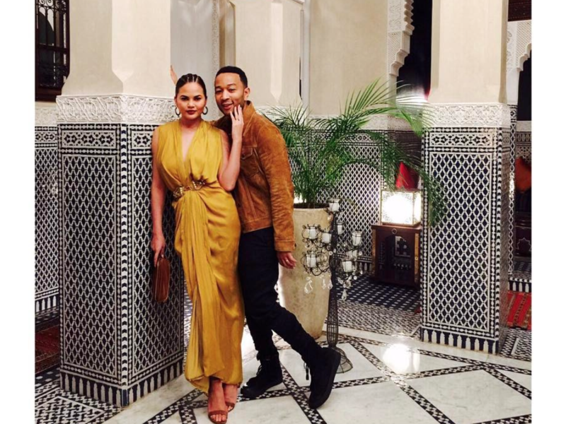 John and Chrissy on holiday in Marrakech. (Instagram)