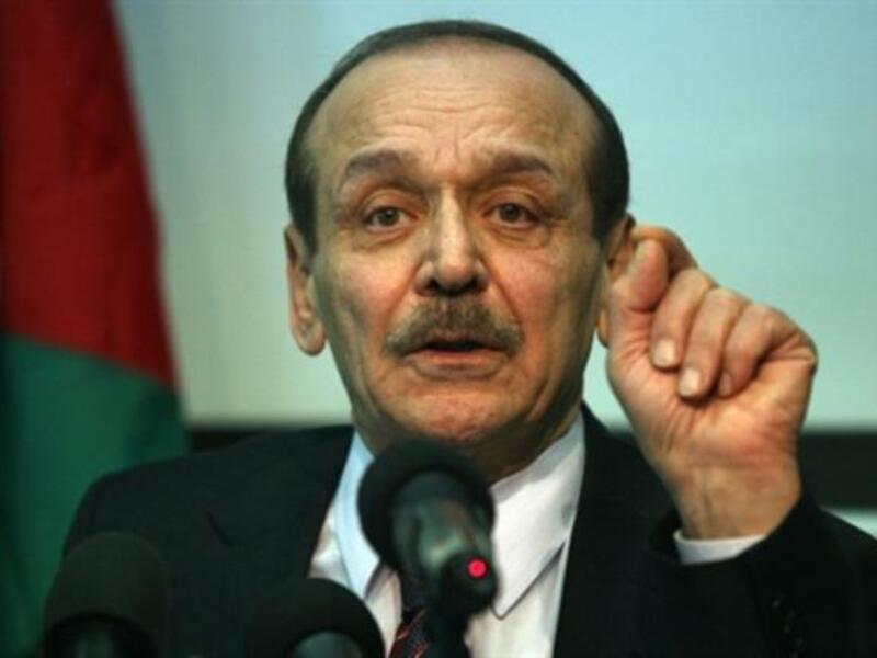 Yasser Abed Rabbo, a senior aid of Palestinian Authority president Mahmud Abbas, addresses journalists in the West Bank city of Ramallah.