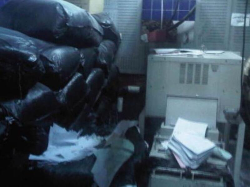 Shredding machinery: Where the underhanded destructive activity happens.