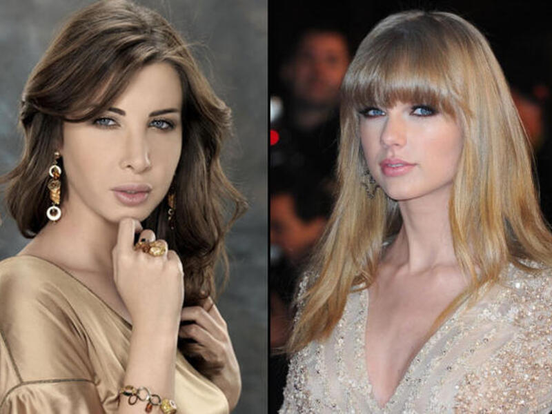 They may not look totally identical, but sweetie pie singer Nancy Ajram has the same home-girl spirit as singer-songwriter Taylor Swift. They emanate innocence, but you know that deep down they’ve got a fighter’s spirit...just listen to Nancy at the Arab Idol judging table, or listen to one of Tay-Tay’s songs about her many boyfriends! 
