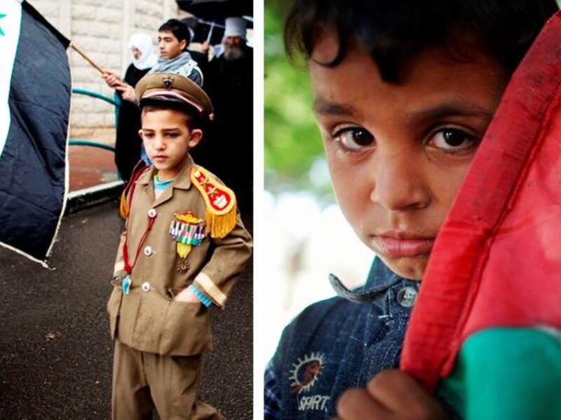 الأطفال ضحايا الصراع في سوريا وفلسطين