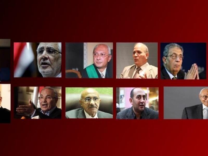 Final 13 election faces for president of Egypt