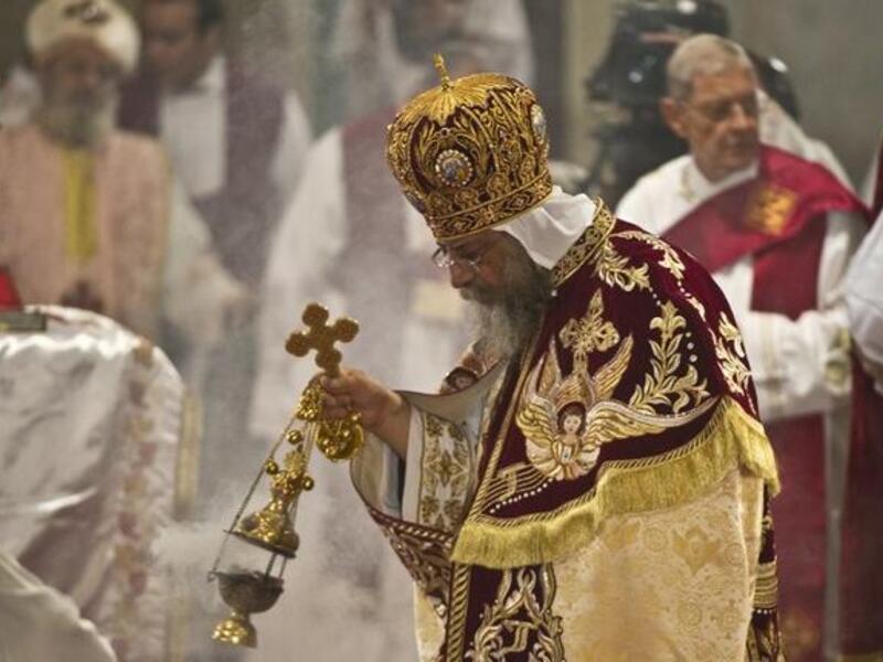 Egyptian Coptic Pope Tawadros II Easter mass