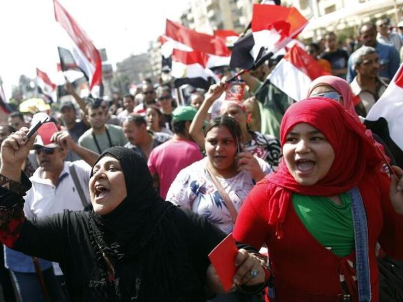 Reports of sexual harassment didn't stop these women from making their voices heard in Cairo (AFP)