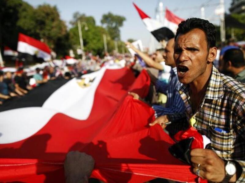 There's nothing like a giant flag to get you all fired up and nationalistic (AFP)