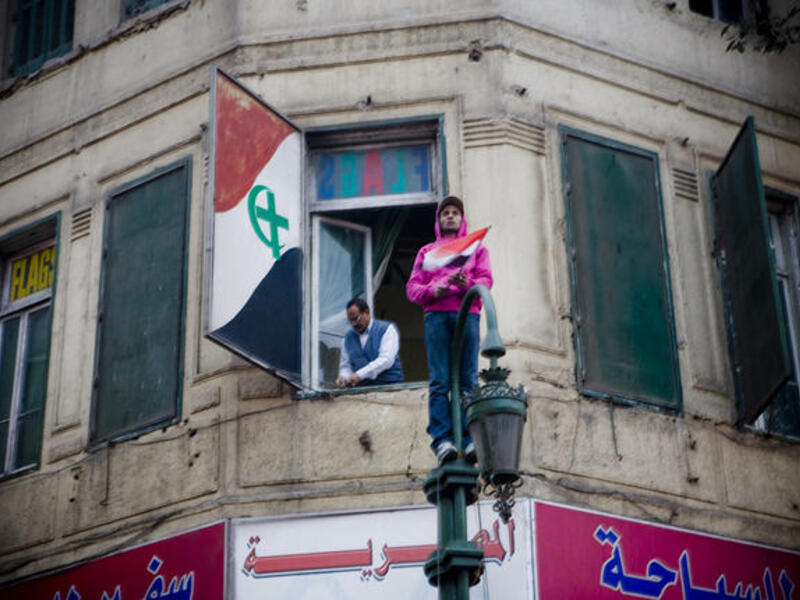 The old symbol of Christian Muslim unity wielded by many. We saw this flag raised in defiance of the perceived divisions earlier this year after the Church killings.