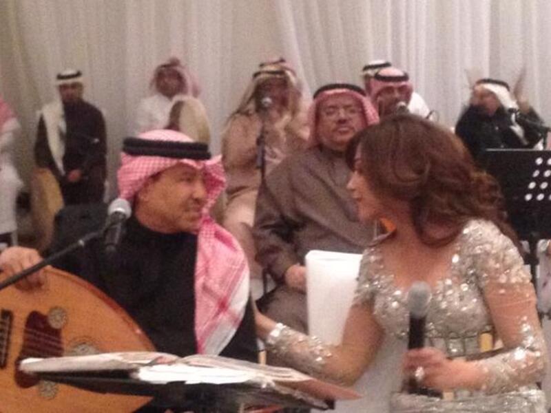 Artists Yemeni  Arwa and Emirati Hussein al Jasmi.