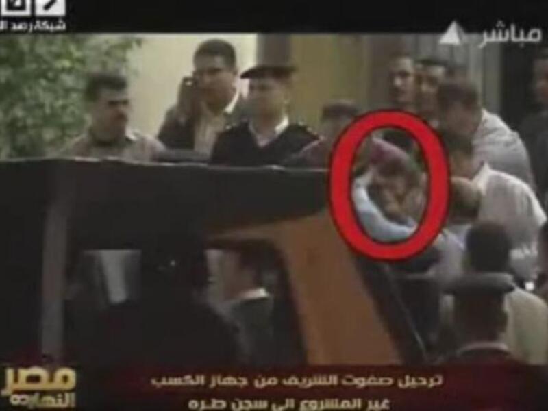 Safwat El-Sherif, the former Secretary-General, who first proposed the idea of the succession of Gamal to power. The strongest ‘stalwart’ of the regime, now captured with jacket over his head, already banned from travelling, his assets frozen.