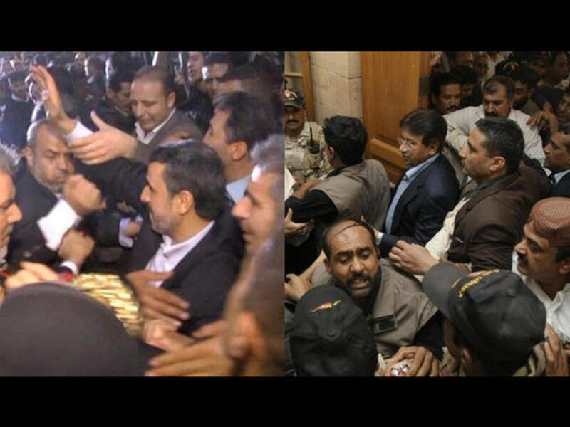musharraf ahmadinejad shoe attack