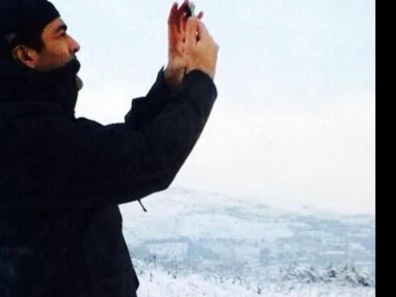 وائل كفوري وسط ثلوج لبنان 