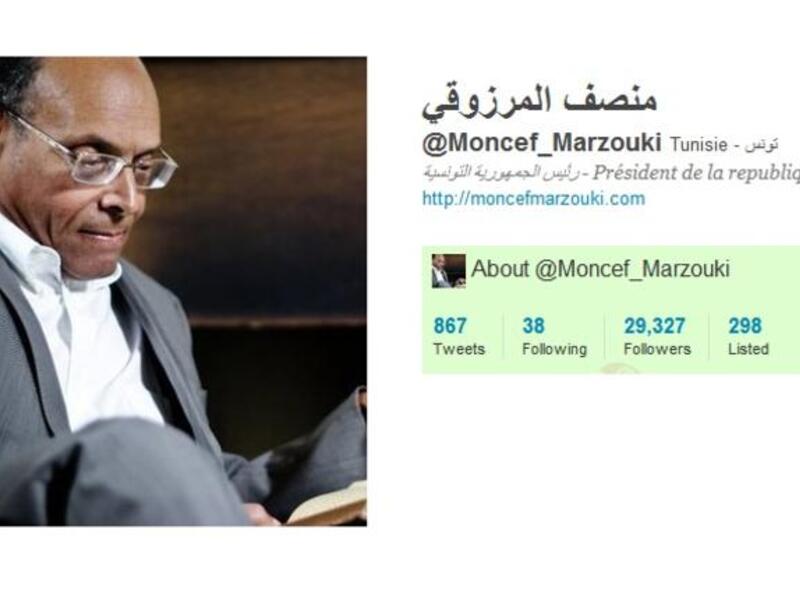 @Moncef_Marzouki: another good will tweeting politician who supplies a dual track of Arabic & French posts. This Tunisian human rights activist, physician, lawyer-newly elected interim President of Tunisia tweets updates on the leading Arab Spring Tunisia. He even includes traffic reports, tweeting when a road was closed. He blogs too. 
