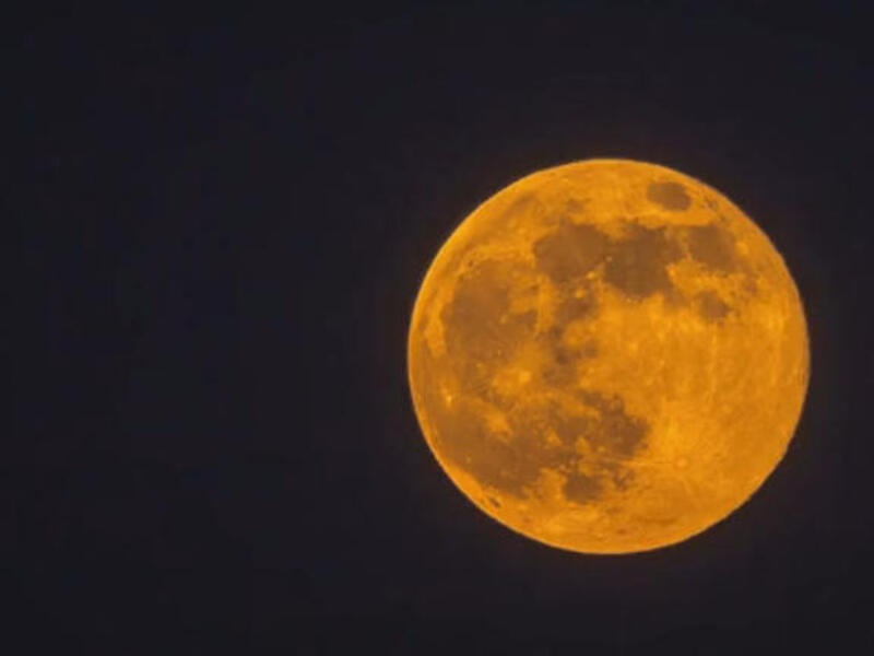 A clear supermoon rising in Cyprus.