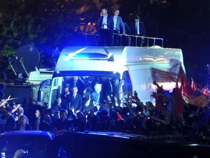 Anything they can do, Recep can do better. That seems to be the message from the Turkish Prime Minister, as he saluted crowds of Erdo-fans from his own private bus