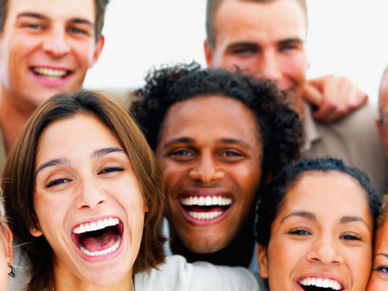 people laughing 