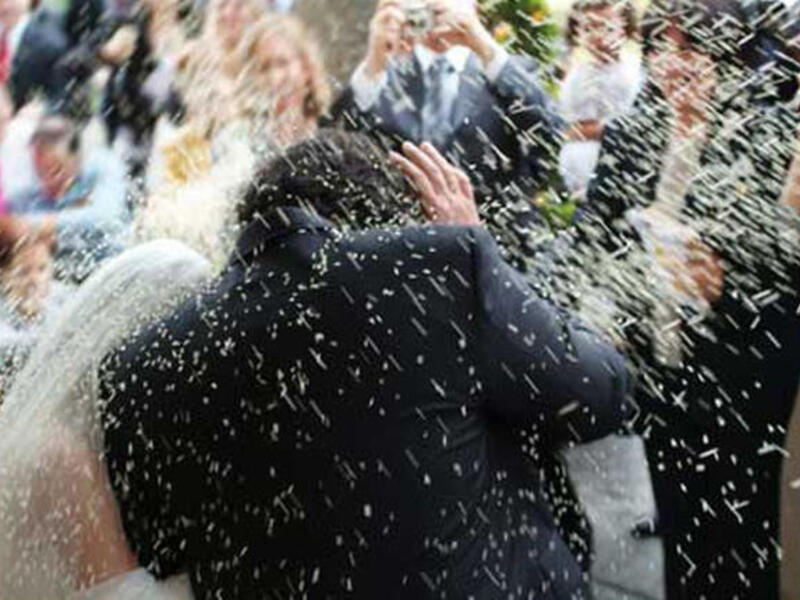 throwing rice