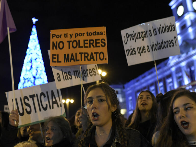 Thousands in Madrid protest violence against women. (AFP/ File)