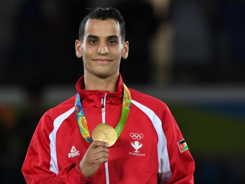 لاعب التايكواندو الأردني أحمد أبو غوش: ذهبية وزن 68 كيلوغرام.