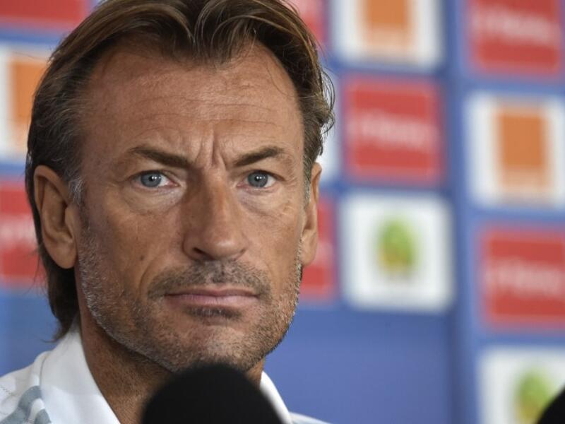 هيرف رينارد مدرب منتخب المغرب خلال مؤتمر صحفي قبيل مباراة منتخب المغرب وجمهورية الكونغو ضمن كأس أمم إفريقيا 2017