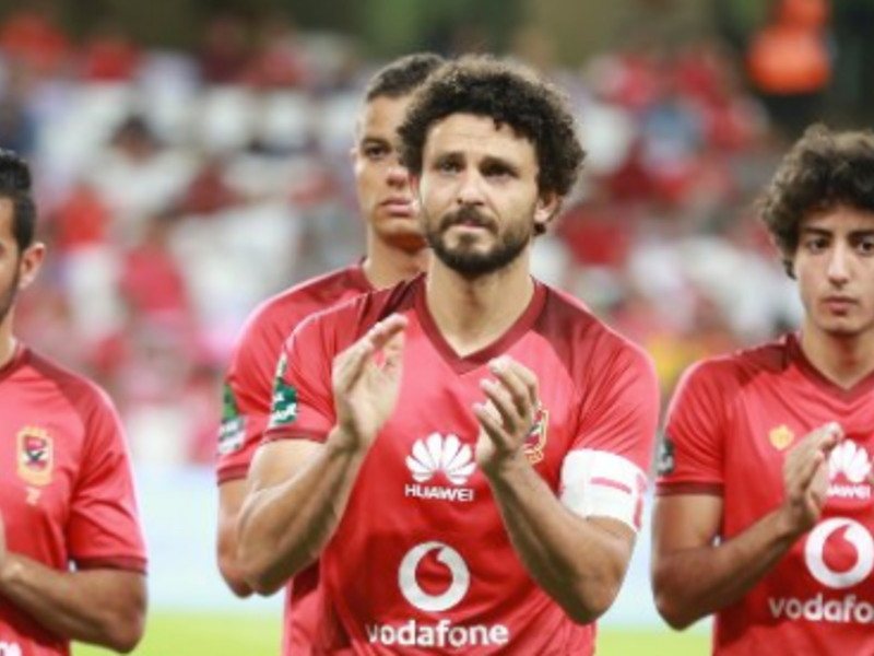 Ahly skipper Hossam Ghaly bid farewell to the team's fans in a testimonial game against Ajax Amsterdam on Friday (Photo: Ahly's official Twitter account) 