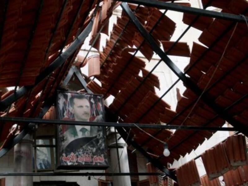 Site of a suicide bombing in the Jisr Abyad neighborhood in Damascus. [hdnux]