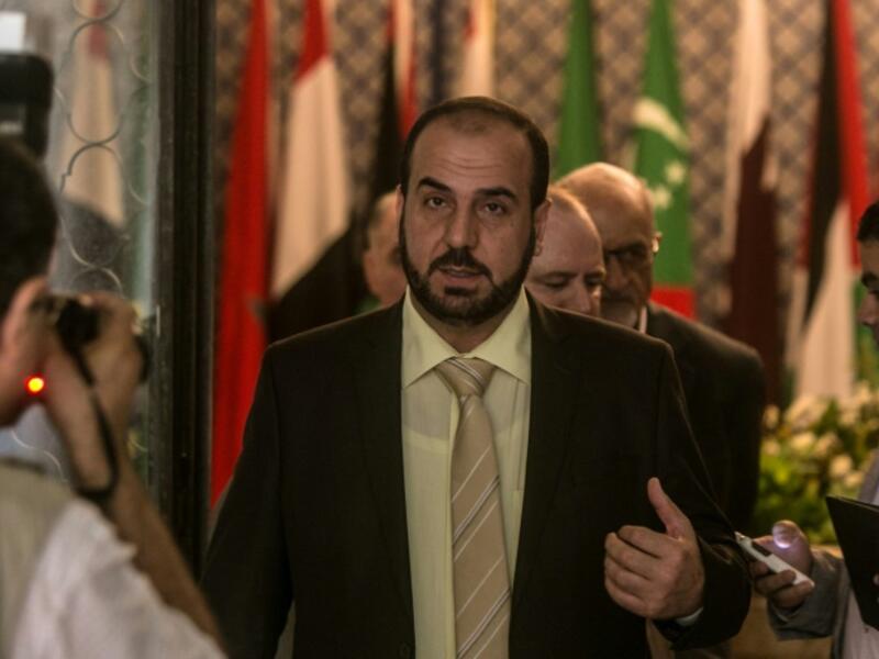 Nasr al-Hariri, the head of the Saudi-based High Negotiations Committee (HNC), the main opposition group at attending Syria talks in Geneva. (AFP/File) 